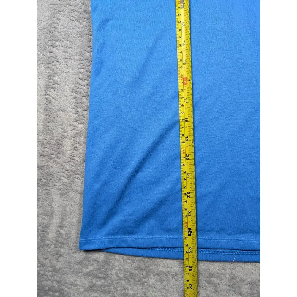 The North Face Flashdry T Shirt Mens Medium Blue Outdoor Hiking Adventure Casual